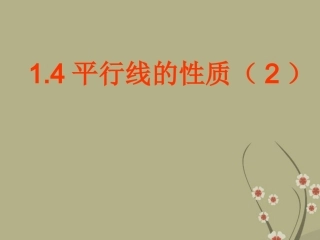 浙江省永嘉县大若岩镇中学七年级数学下册《1.4-平行线的性质》课件(2)-浙教版