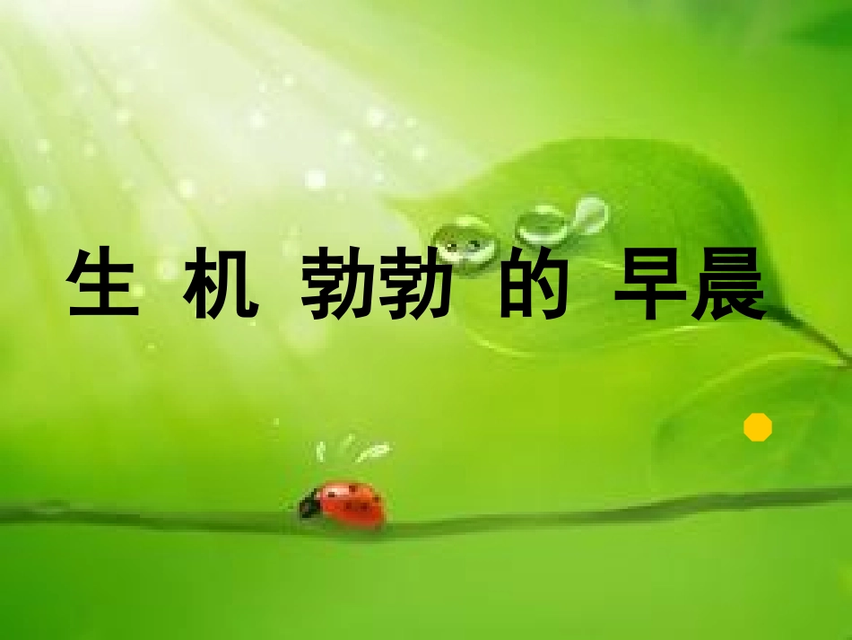 生机勃勃的早晨教师新授课件冯铭_第1页