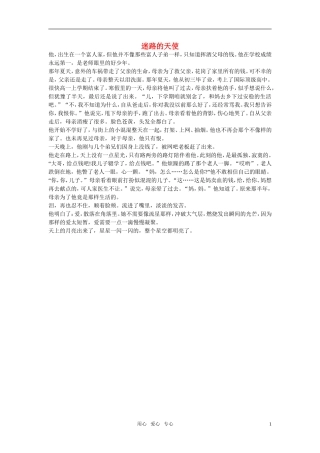 高中语文-迷路的天使作文素材