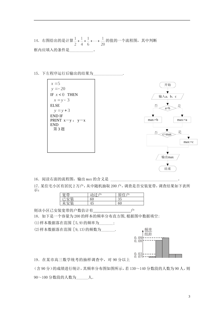 山东省2013年高一数学暑假作业(四)_第3页