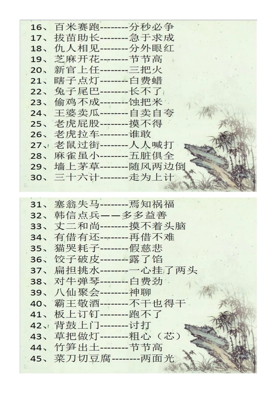 120条小学生必备歇后语_第2页