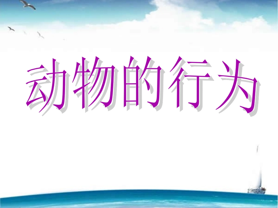 《动物的行为》课件2_第1页