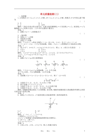 【绿色通道】2012高三数学一轮复习-第2章函数、导数及其应用检测-文-新人教A版