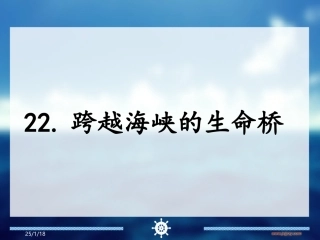 跨越海峡的生命桥(一)教学课件