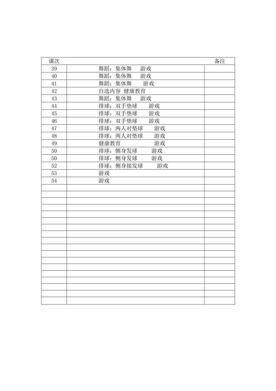 六年级第一学期授课计划_第3页
