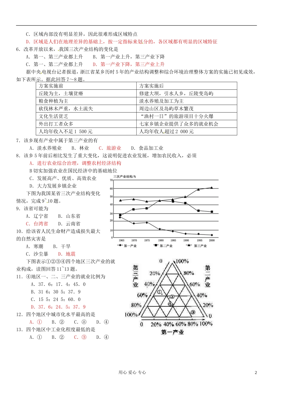 浙江省桐庐县富春高级中学高中地理《1.1区域的基本含义》练习-湘教版必修3_第2页