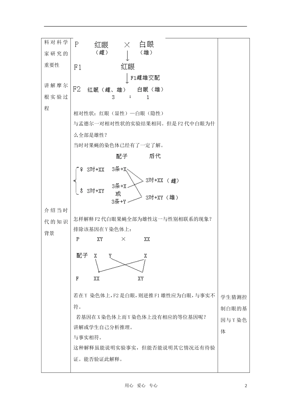 高中生物《基因在染色体上》教案12-新人教版必修2_第2页