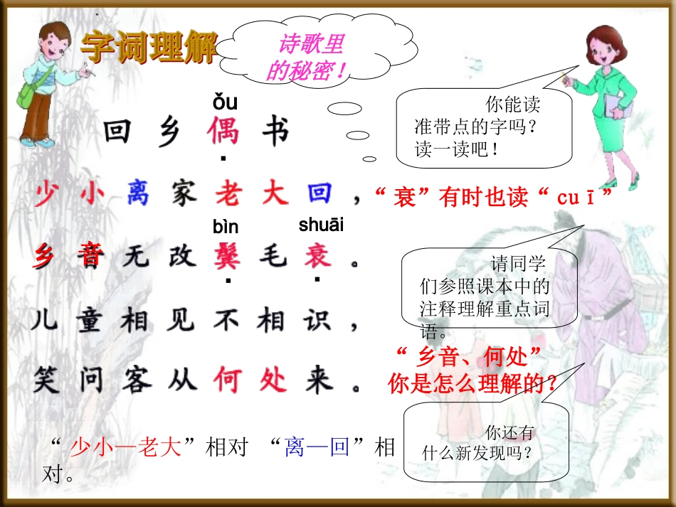 《古诗两首-回乡偶书》教学课件_第3页