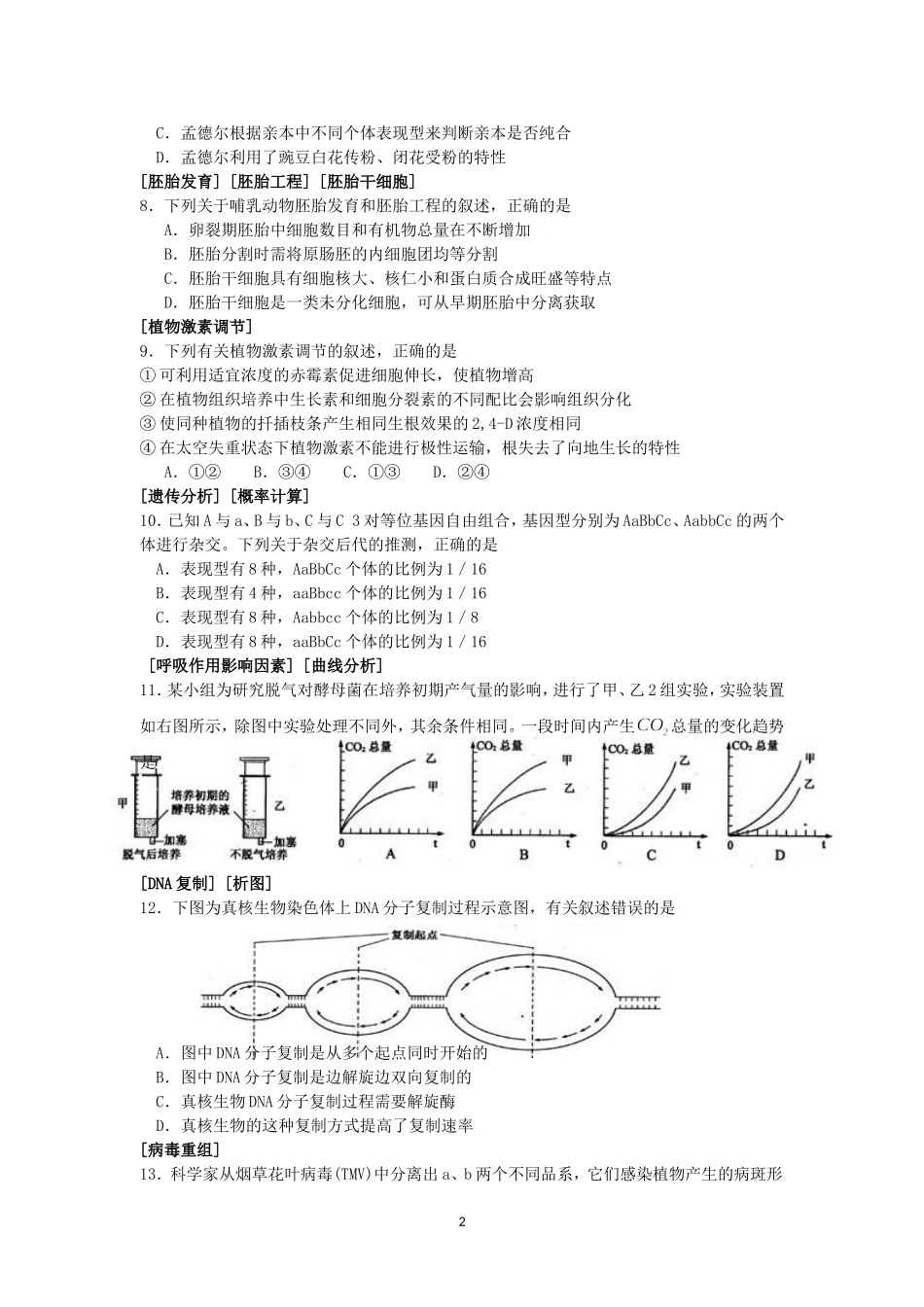2009年江苏高考生物卷_第2页