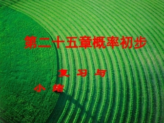 第二十五章概率初步(复习课)