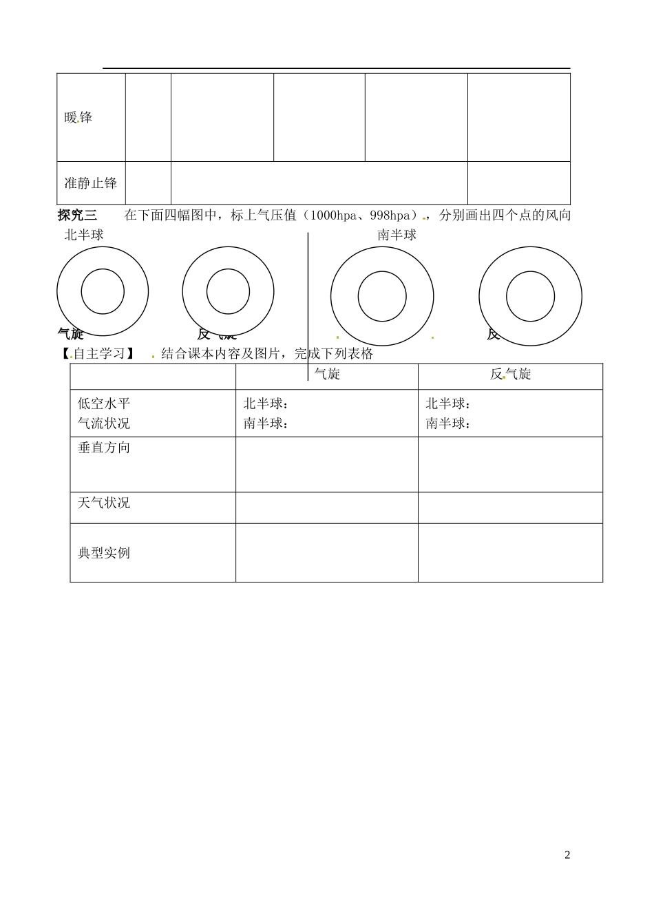 河北省邯郸四中高中地理《第二章第三节大气环境》导学案6-湘教版必修1_第2页