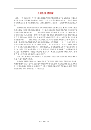 高中语文-月亮公园.蓝眼睛作文素材