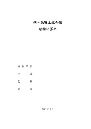 钢-混凝土组合梁结构计算