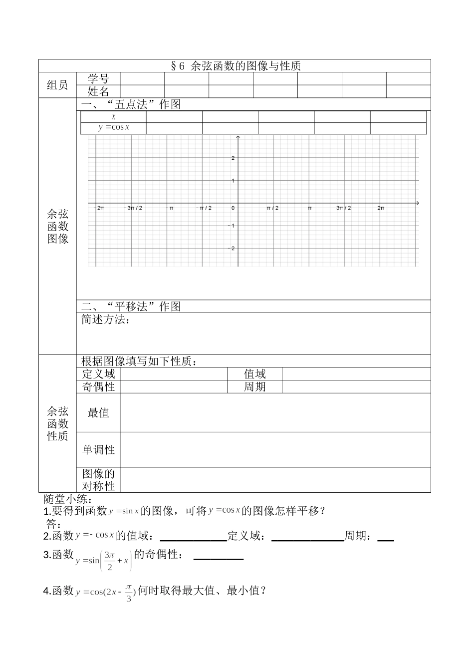 6.1余弦函数的图像_第1页