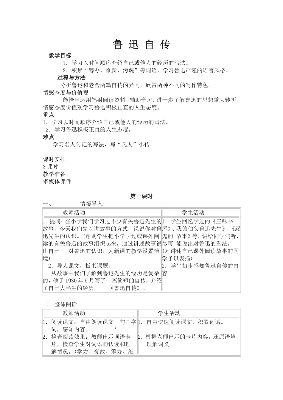 鲁-迅-自-传_第1页