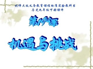 第19课机遇与挑战课件