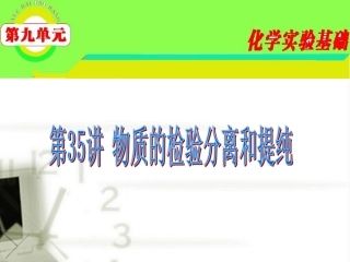 2012届高三化学-第9单元第35讲-物质的检验分离和提纯复习课件-苏教版