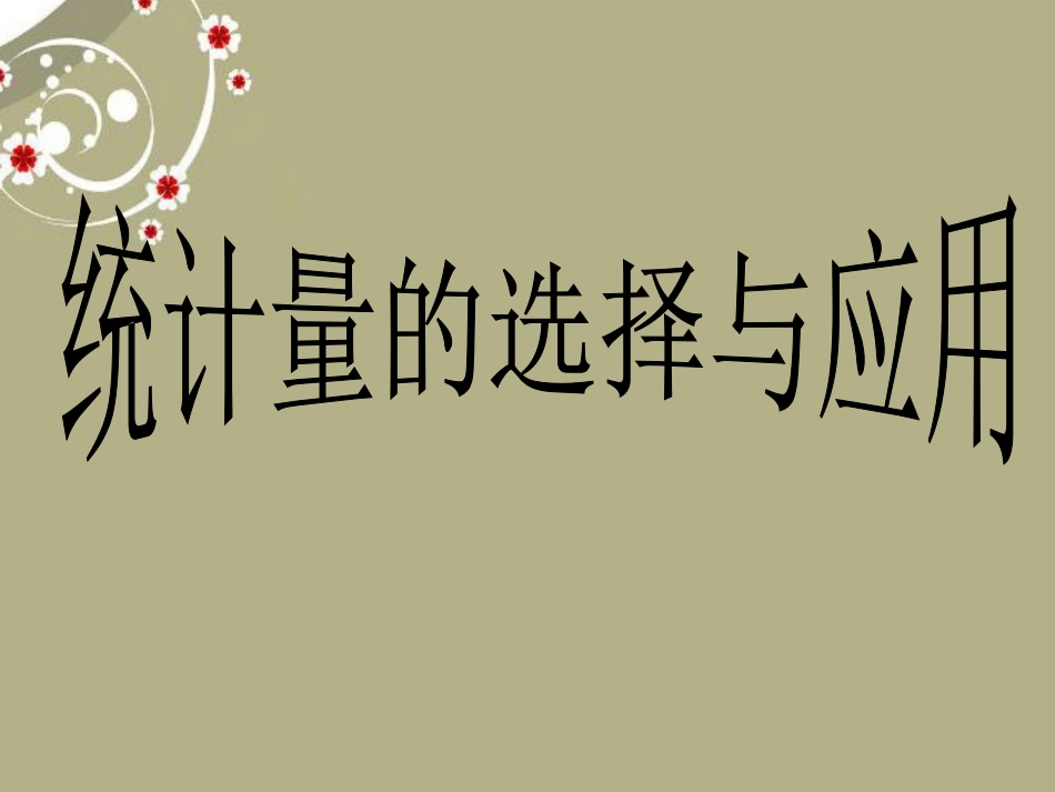 浙江省慈溪市横河初级中学八年级数学上册-4.5统计量的选择与应用课件(1)_第1页