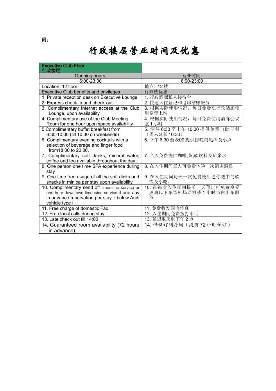 行政楼层营业时间及优惠_第1页