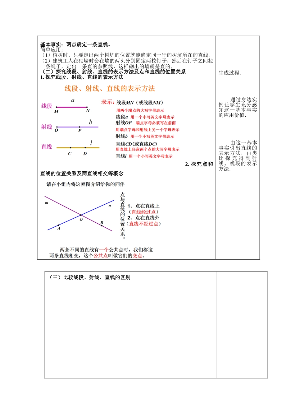 《6.1直线、射线、线段》教学设计_第3页