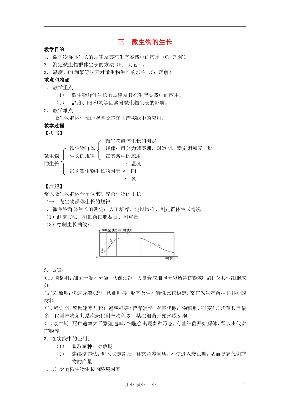 高中生物知识梳理复习-2-3微生物的生长_第1页