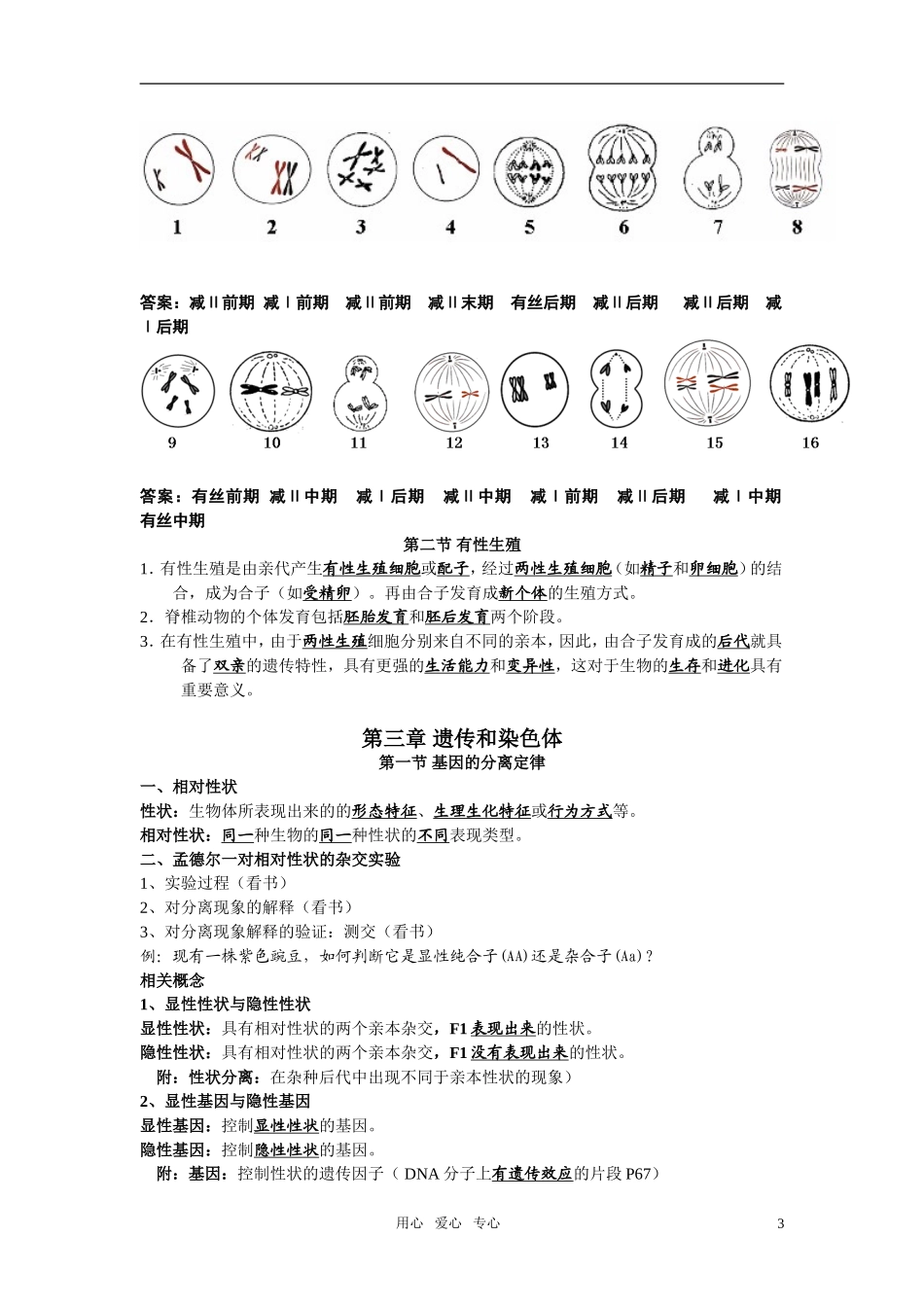 高中生物-复习提纲-必修2_第3页