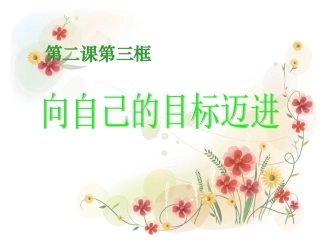 向自己的目标迈进(上课用)