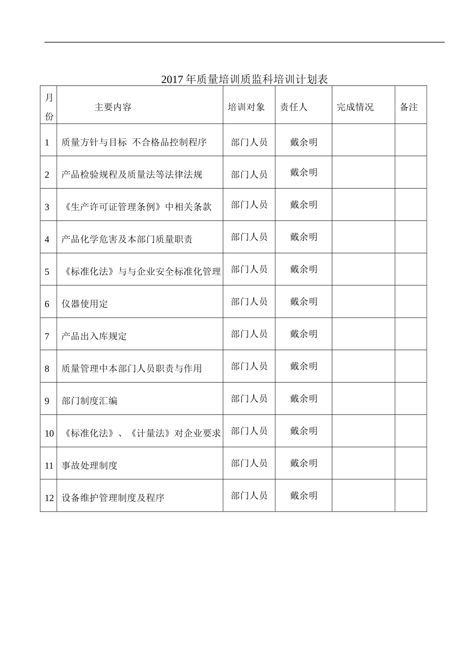 05质量培训计划表2017_第2页