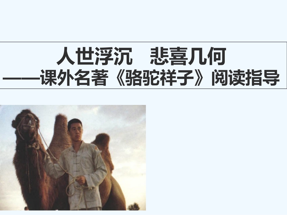 (部编)初中语文人教2011课标版七年级下册人世浮沉--悲喜几何---课外名著《骆驼祥子》导读_第2页