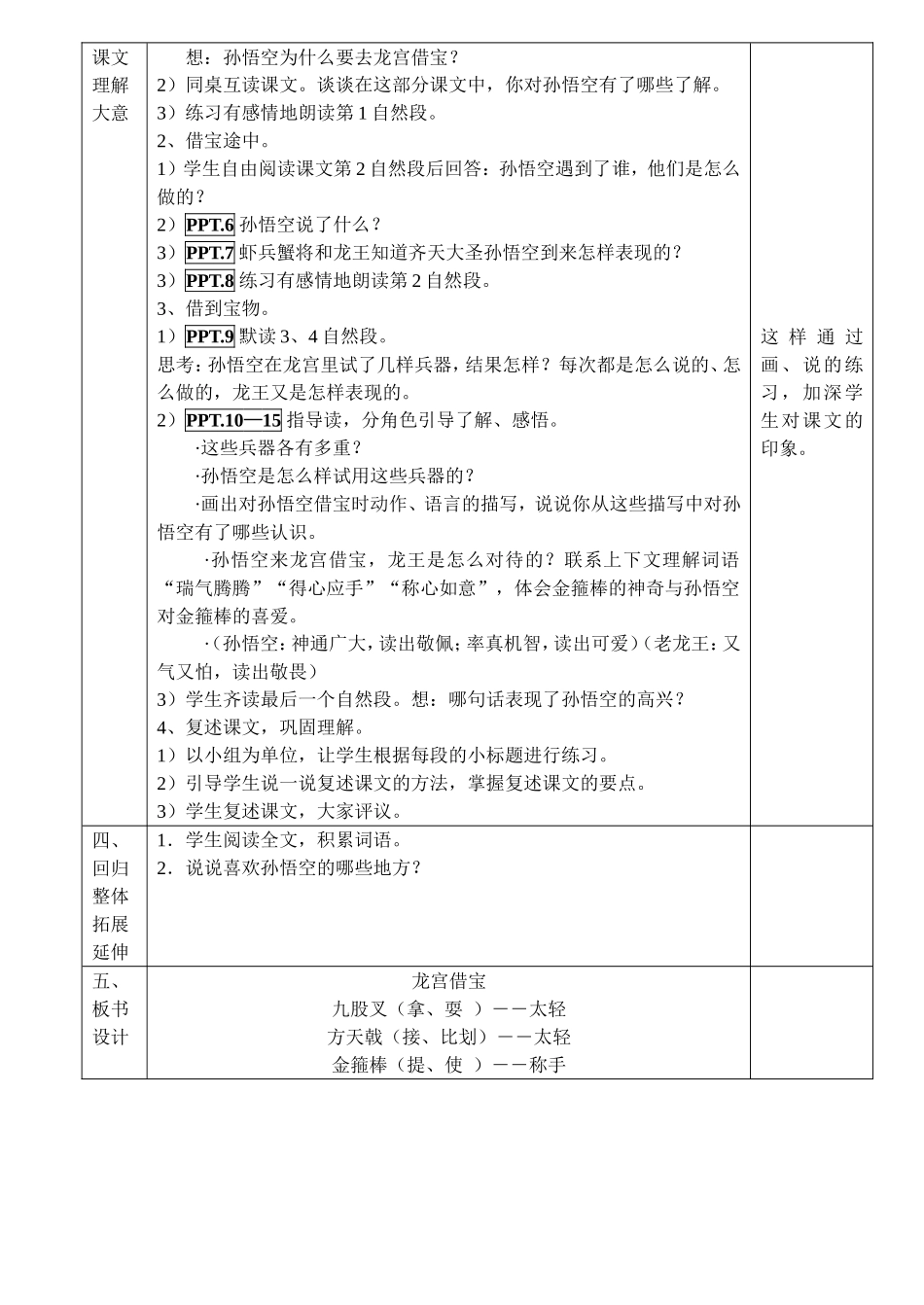 龙宫“借”宝教学设计_第2页