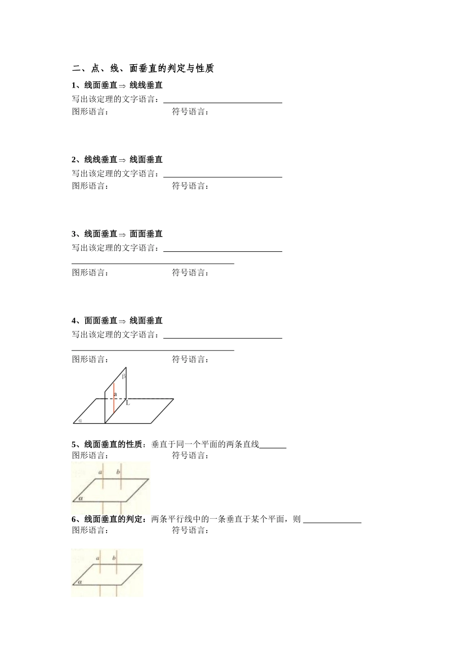 点、直线、平面的平行与垂直的判定、性质复习_第2页