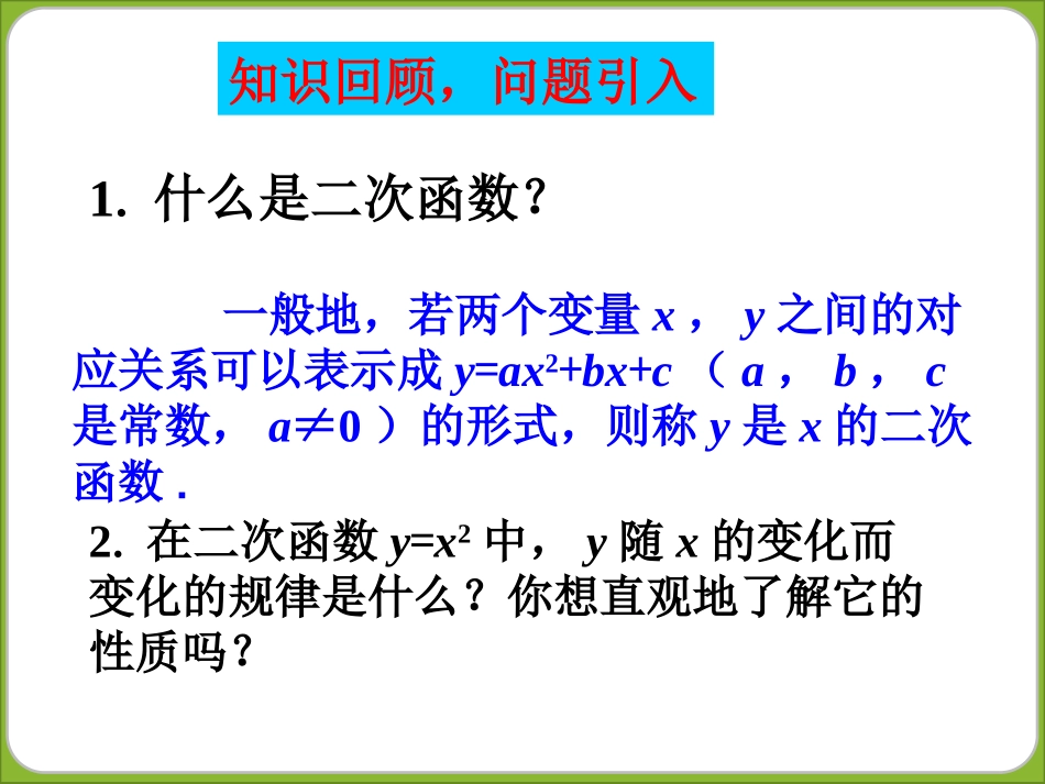 《二次函数的图象和性质》课件1_第2页