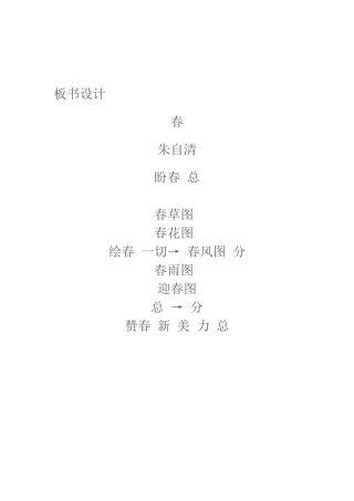 板书设计--春