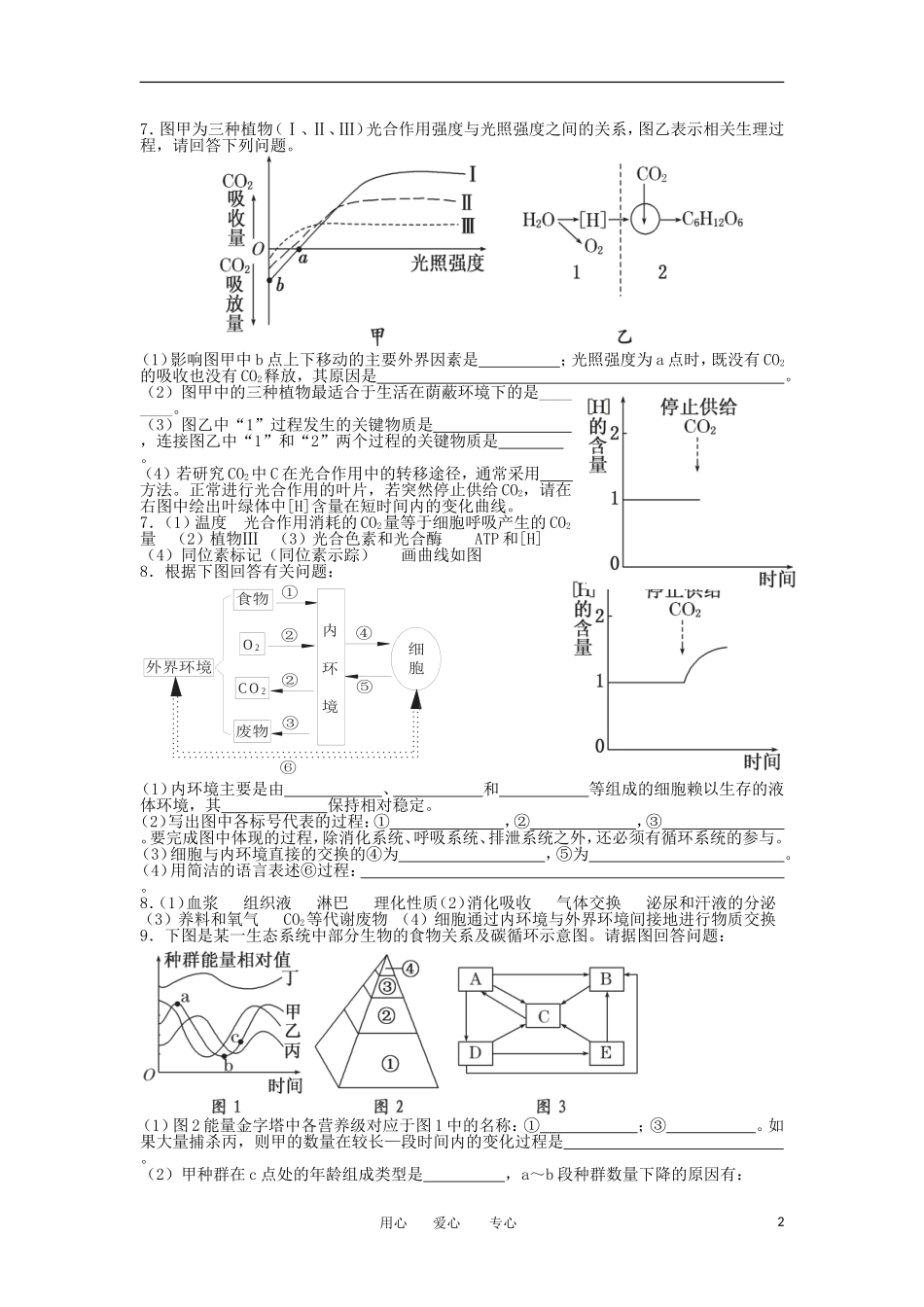 河北省清河县清河中学2012届高三生物模拟试题(一)_第2页