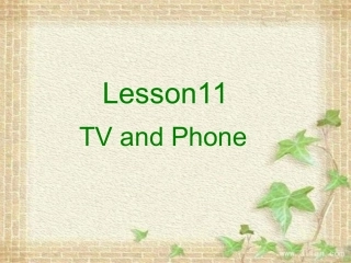 冀教新版英语四年级上册：Lesson11TVandTelephone课件(19ppt)