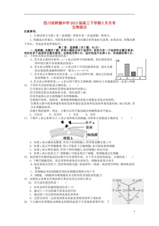 四川省成都市2013届高三生物下学期3月月考新人教版