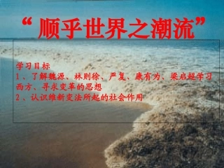 人民版高中历史必修三课件：顺乎世界潮流