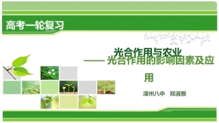 三光合作用与农业