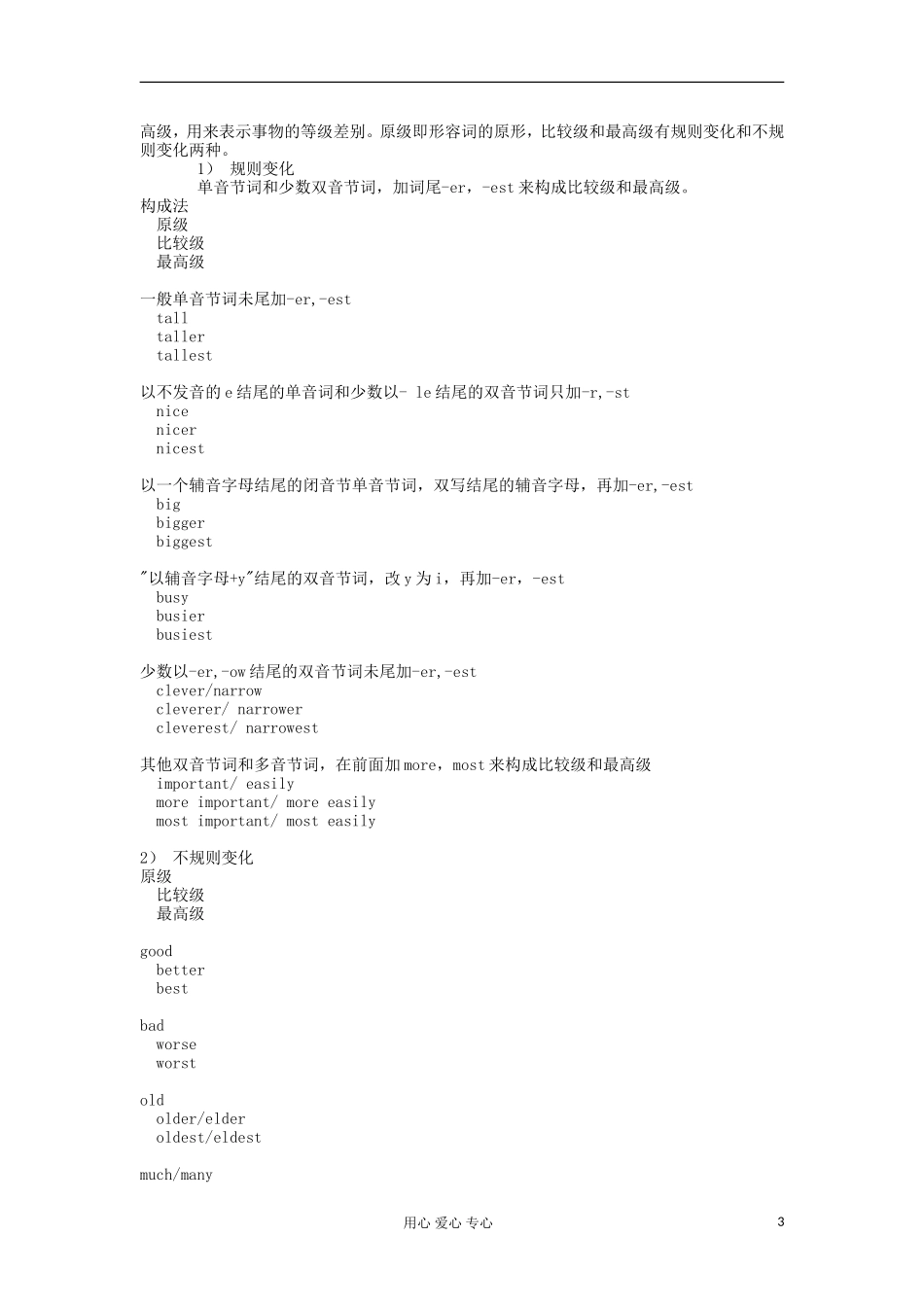 卫辉一中高三英语二轮-备考抓分点透析专题2-形容词和副词_第3页