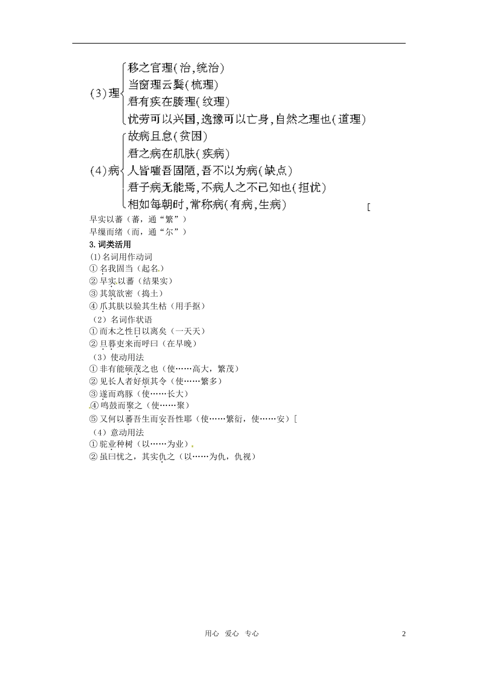 高一语文-24.种树郭橐驼传教材梳理-大纲人教版第二册_第2页