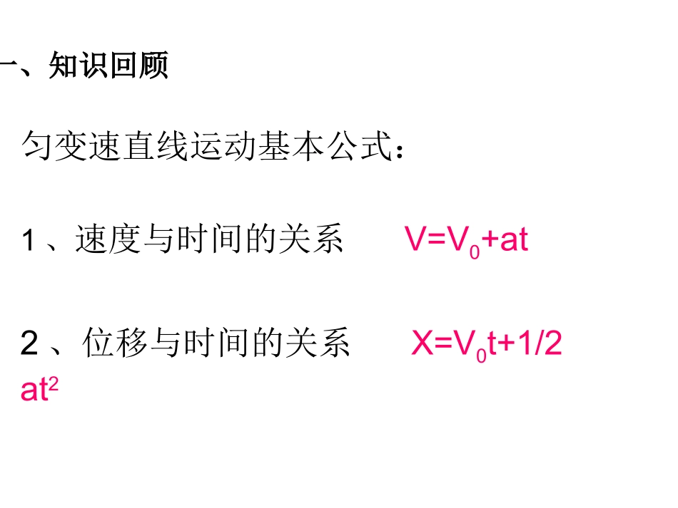 2.4匀变速直线运动速度与位移关系_第2页