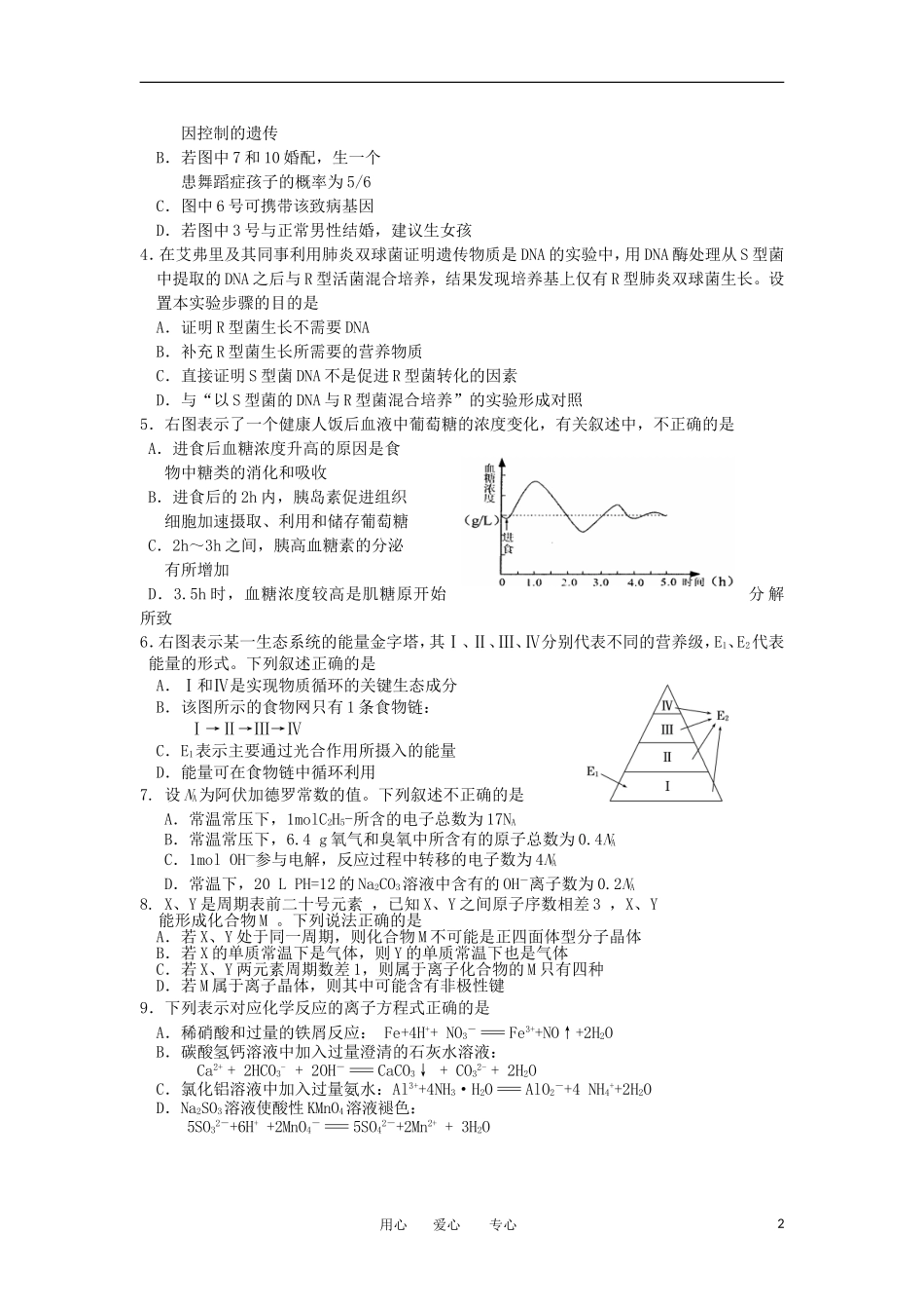 陕西省五校2012届高三理综第三次联考试题_第2页