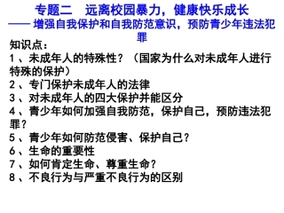 专题二：预防校园欺凌