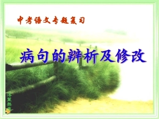 中考病句修改课件