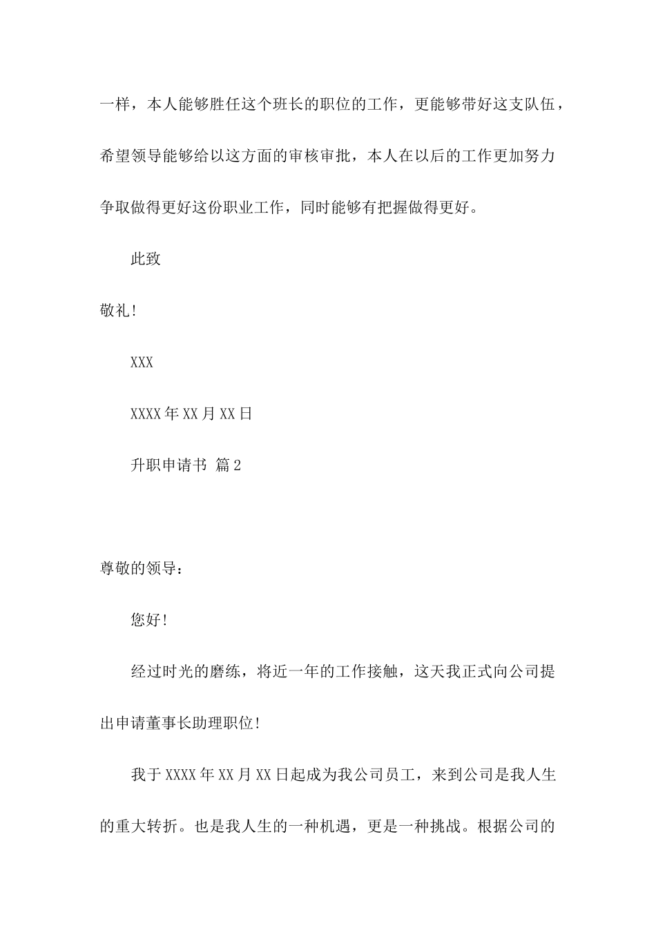 升职申请书汇总八篇_第2页