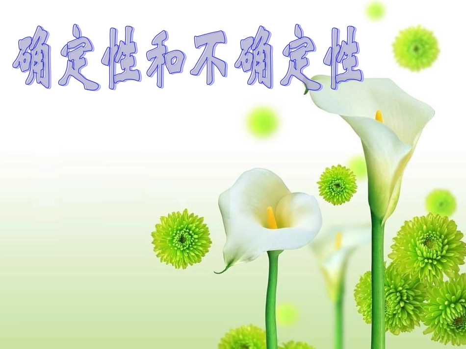 确定性和不确定性_第1页