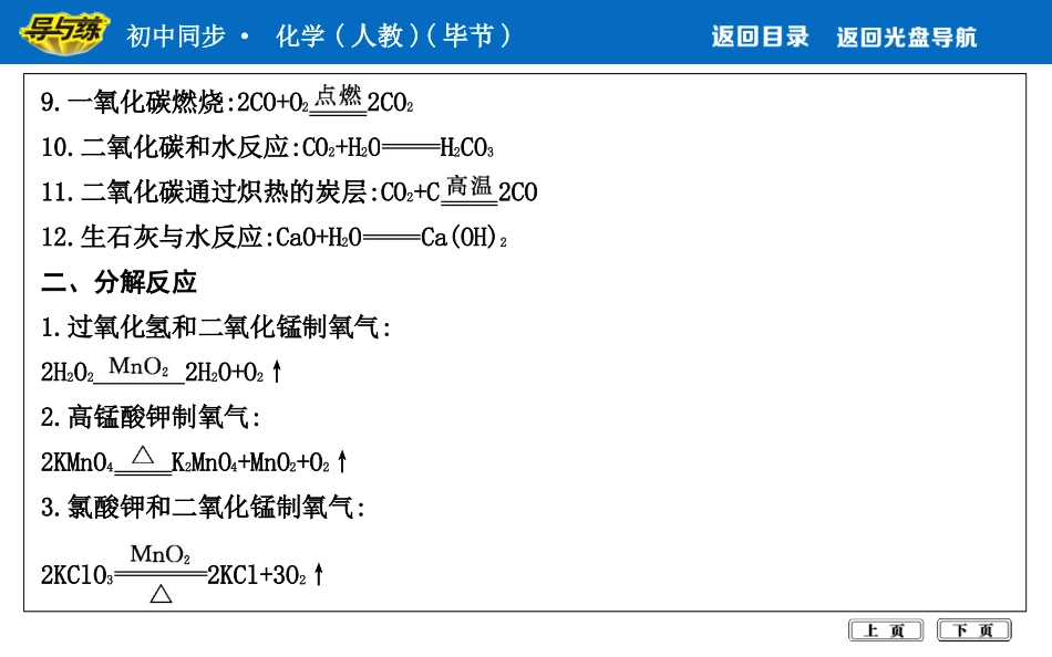 中考化学考前背记化学方程式集锦_第2页