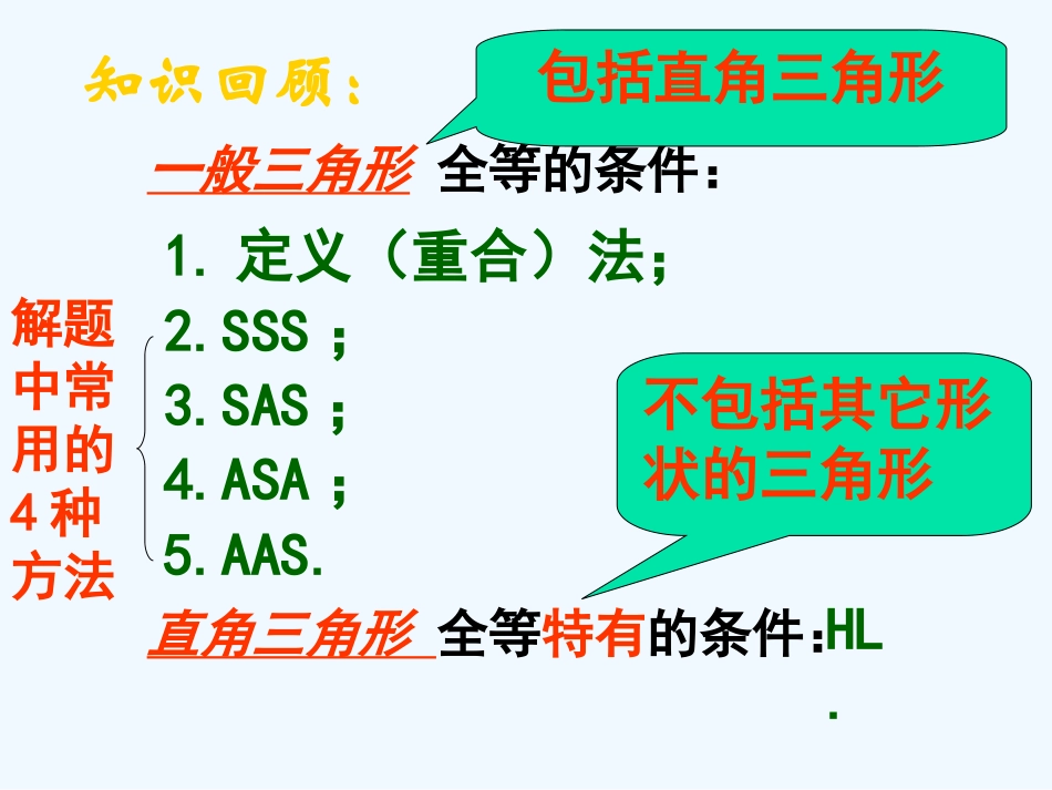 中考数学专题复习 全等三角形课件_第2页