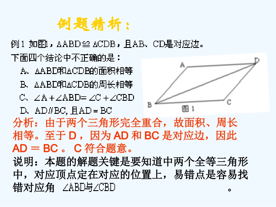 中考数学专题复习 全等三角形课件_第3页