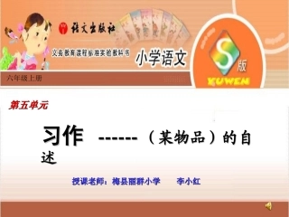 物品的自述课件